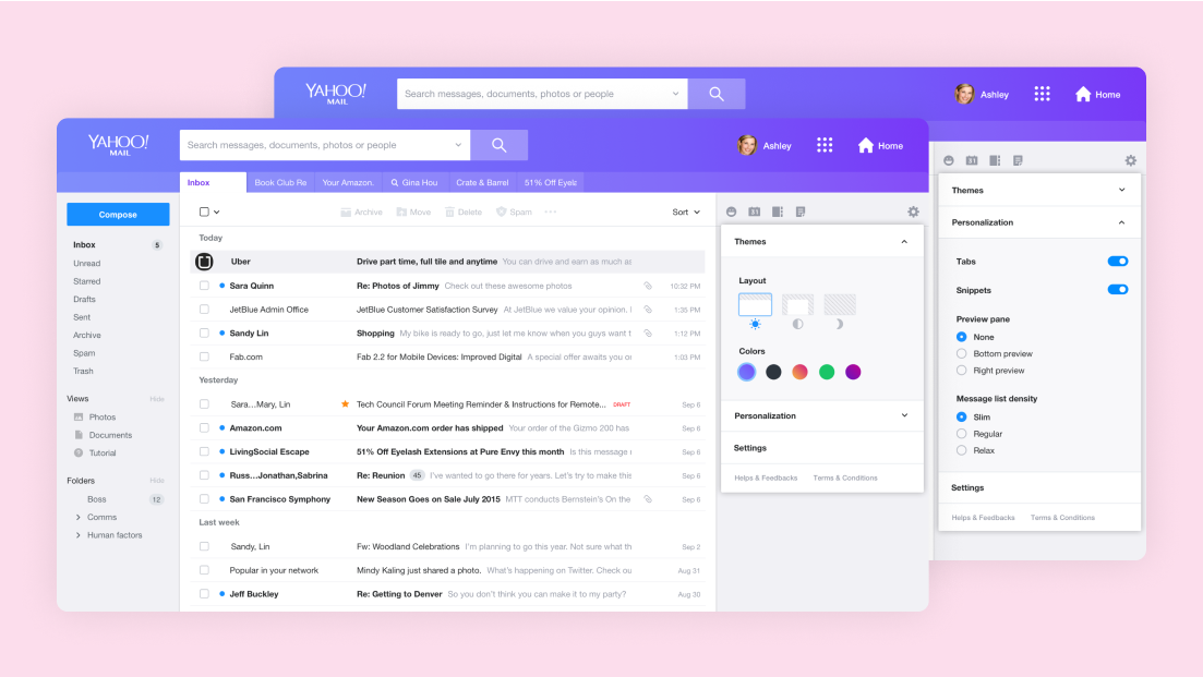Redesign Yahoo Mail – Setting Experience – Shilya Lee